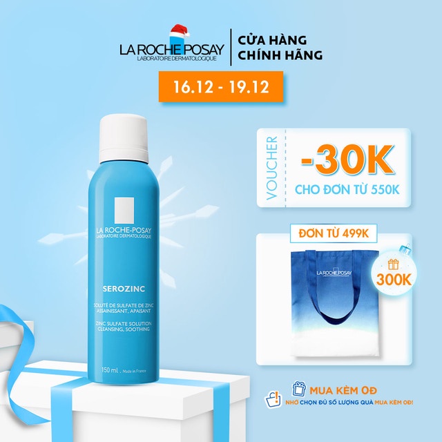 Nước khoáng giúp làm sạch và dịu da La Roche-Posay Serozinc 150ml