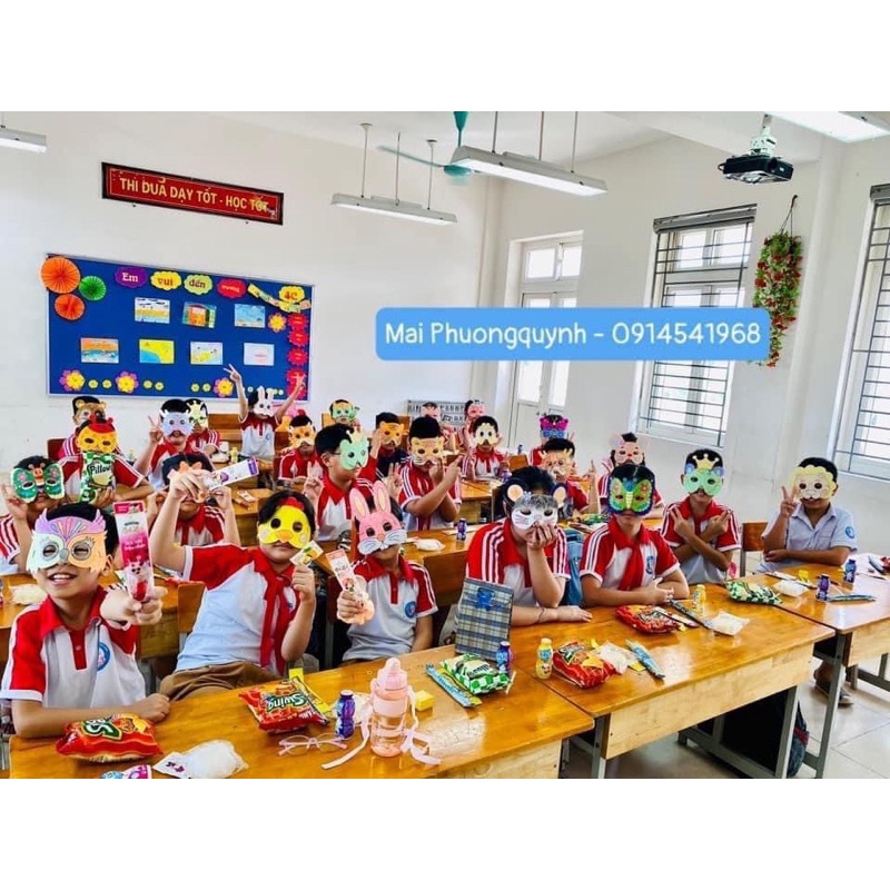 Mặt nạ tô màu (có gửi kèm dây đeo cắt sẵn)