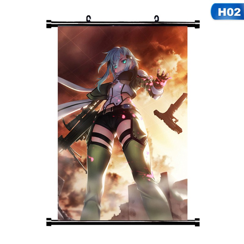 Poster treo trang trí in họa tiết nhân vật hoạt hình Nhật Bản  Yuuki Asuna