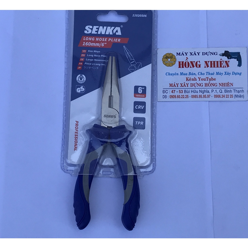 Kìm mỏ nhọn 6''/ 160mm crv 11020S06 Senka