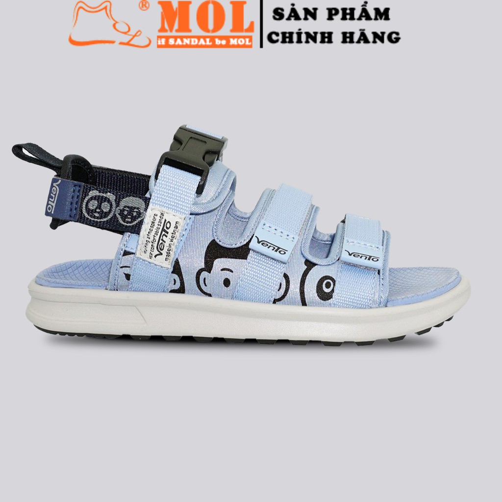 Giày sandal Vento nữ 3 quai ngang có quai hậu tháo rời mang đi học đi biển du lịch NB80XD