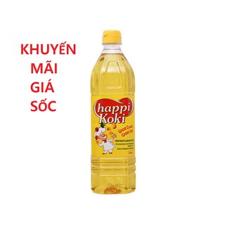 🌺DẦU ĂN HAPPI KOKI🥝🍎CHAI 1 LÍT🌺DATE 8/2022🌺CÓ BÁN THÙNG