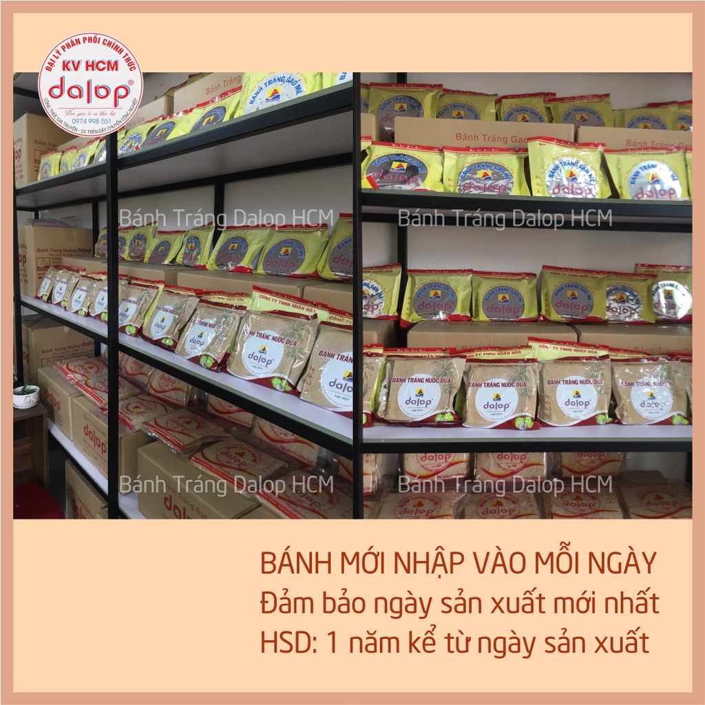 Bánh tráng gạo cuốn chả ram  Dalop - Chính gốc cty Nhân Hòa - Bình Định
