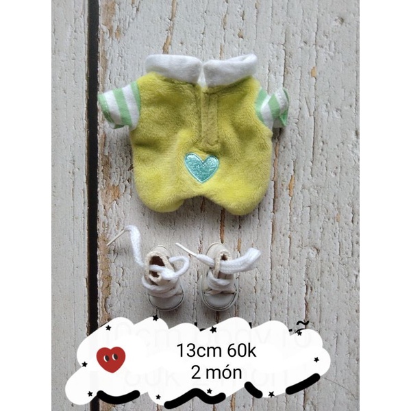 Quần áo cho búp bê 15cm có sẵn