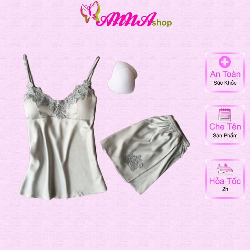Bộ ngủ phi phối ren trẻ trung, thoải mái, cao cấp, thoát mát (MS 09020) Anna Shop