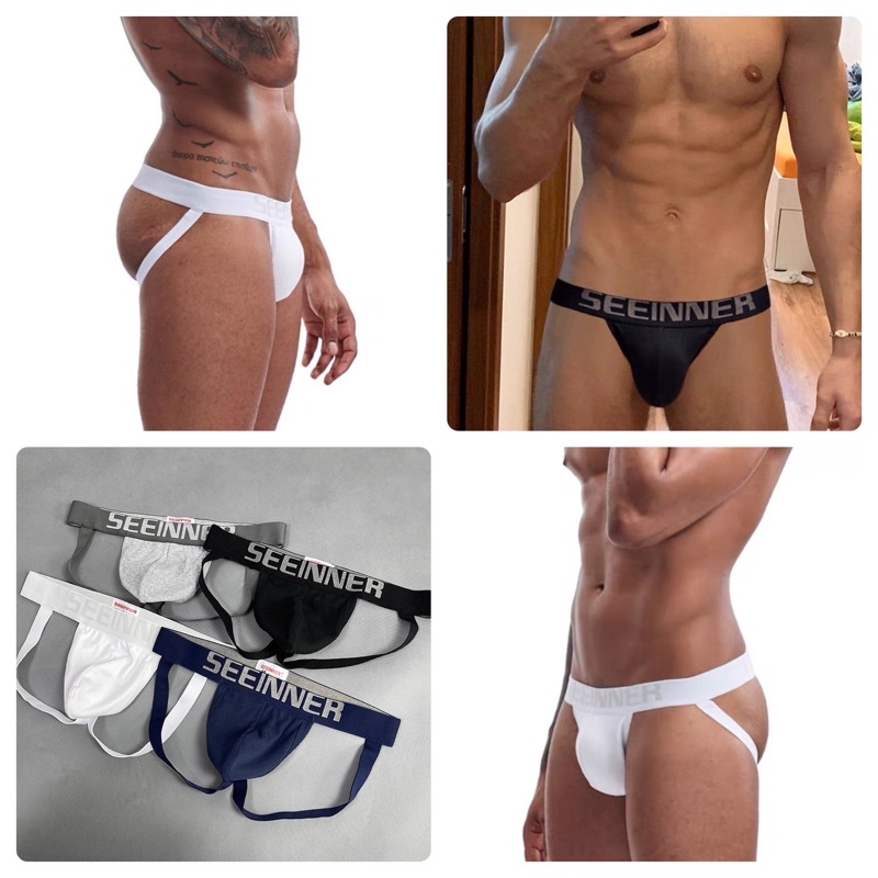 Quần lót nam dây hở mông jockstrap nâng mông sexy SEEINER dây hở mông - Quần sịp nam dây chéo nâng mông căng tròn