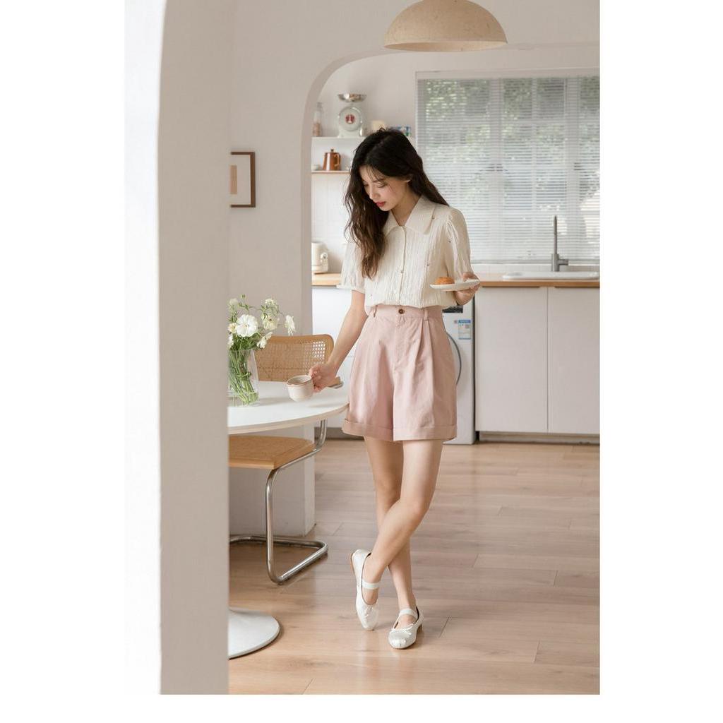 Áo Sơ Mi Thêu Hoa Hồng Nhỏ Thời Trang Pháp Quý Phái 62438