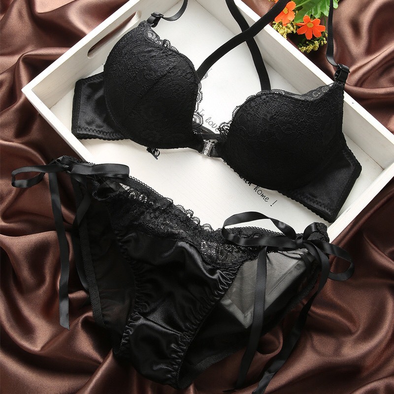 Bộ áo lót cài trước ren nâng đẩy ngực push up leve 3 siêu đẹp gợi cảm | BigBuy360 - bigbuy360.vn