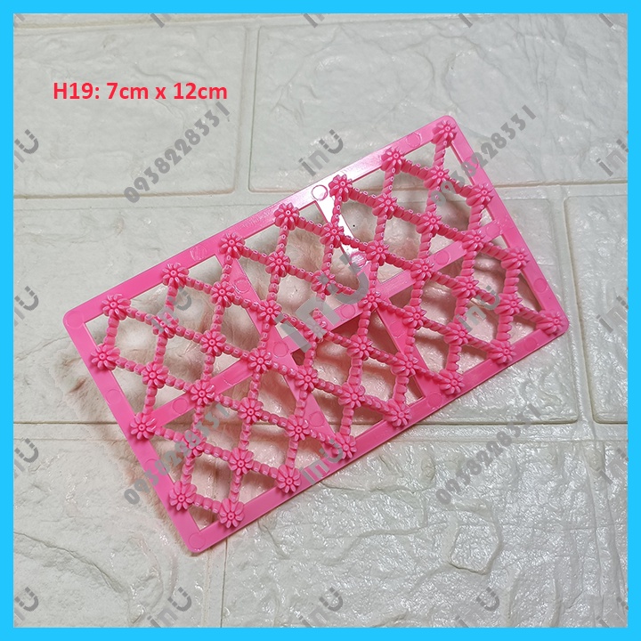 HCM - Khuôn ốp thành bánh kem tạo hình vân họa tiết sỏi đá, gạch, hoa, tim