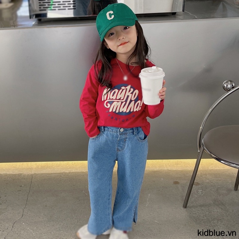 Tops Korean Children's Long-sleeved T-shirt Cartoon Print Blouse Comfortable Bottoming Shirt Thin Section Tops