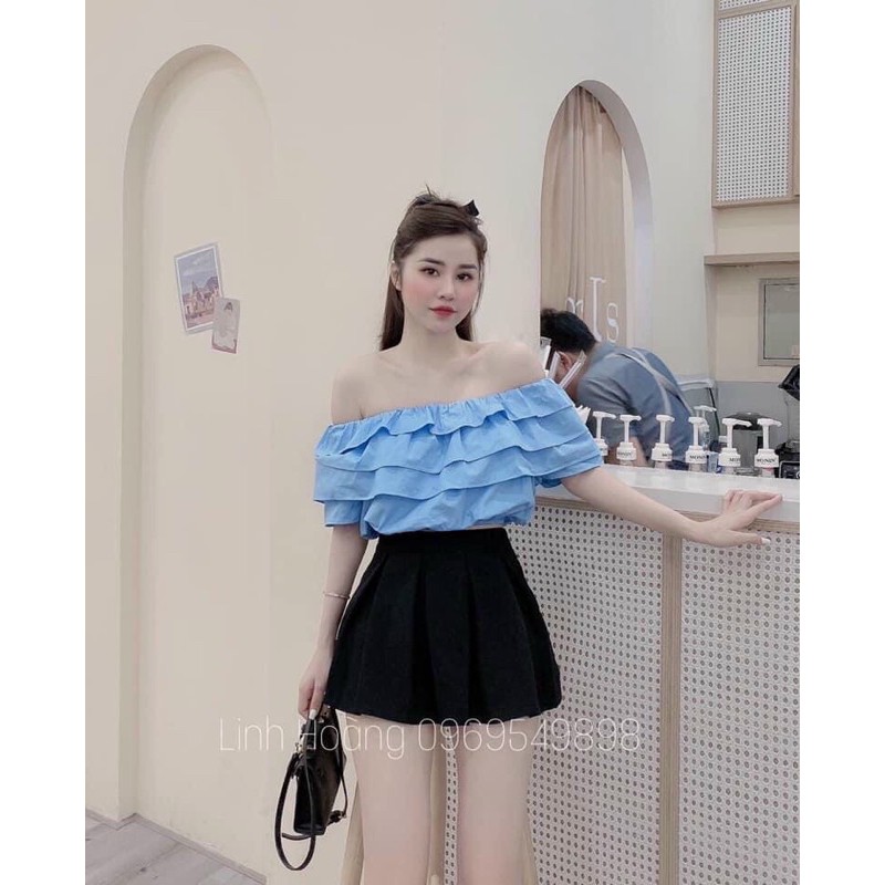 áo trễ vai bèo 3 tầng