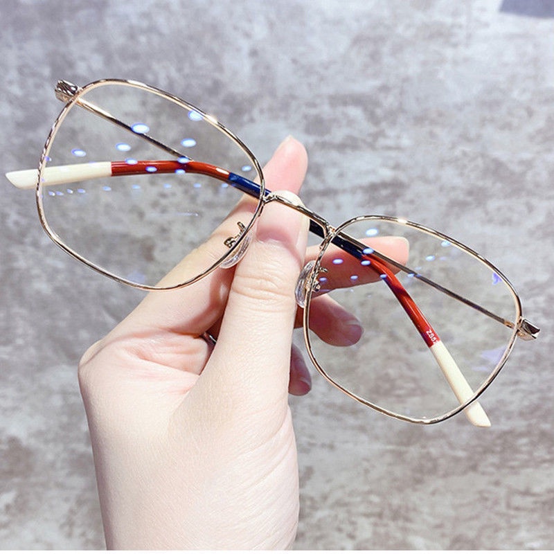 Kính cận gọng vuông chống tia bức xạ thời trang Hàn Quốc 1 độ - 6 độ tùy chọn dành cho nữ