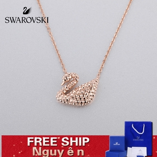 Vòng Cổ Swarovski Phối Mặt Biểu Tượng Thiên Nga Pha Lê Cổ Điển Cá Tính Thời Trang Cho Nữ