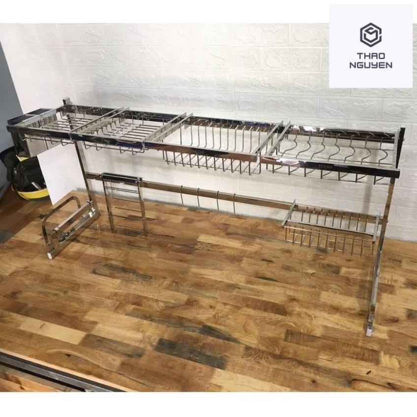 KỆ ÚP CHÉN BÁT ĐA NĂNG TRÊN BỒN RỬA INOX 304 KHÔNG HAN GỈ, KHAY ĐỂ CHÉN BÁT THÔNG MINH