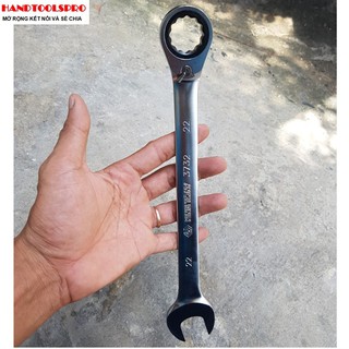 Cờ lê vòng miệng 22mm Kingtony 3732-22 tự động có khóa điều chỉnh