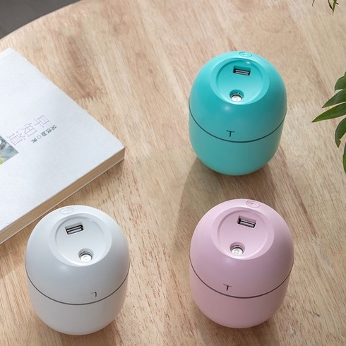 Máy khuếch tán tinh dầu Tạo Độ Ẩm Không Khí Mini Siêu Âm Dễ Thương 220ML Có Đèn LED Ban Đêm