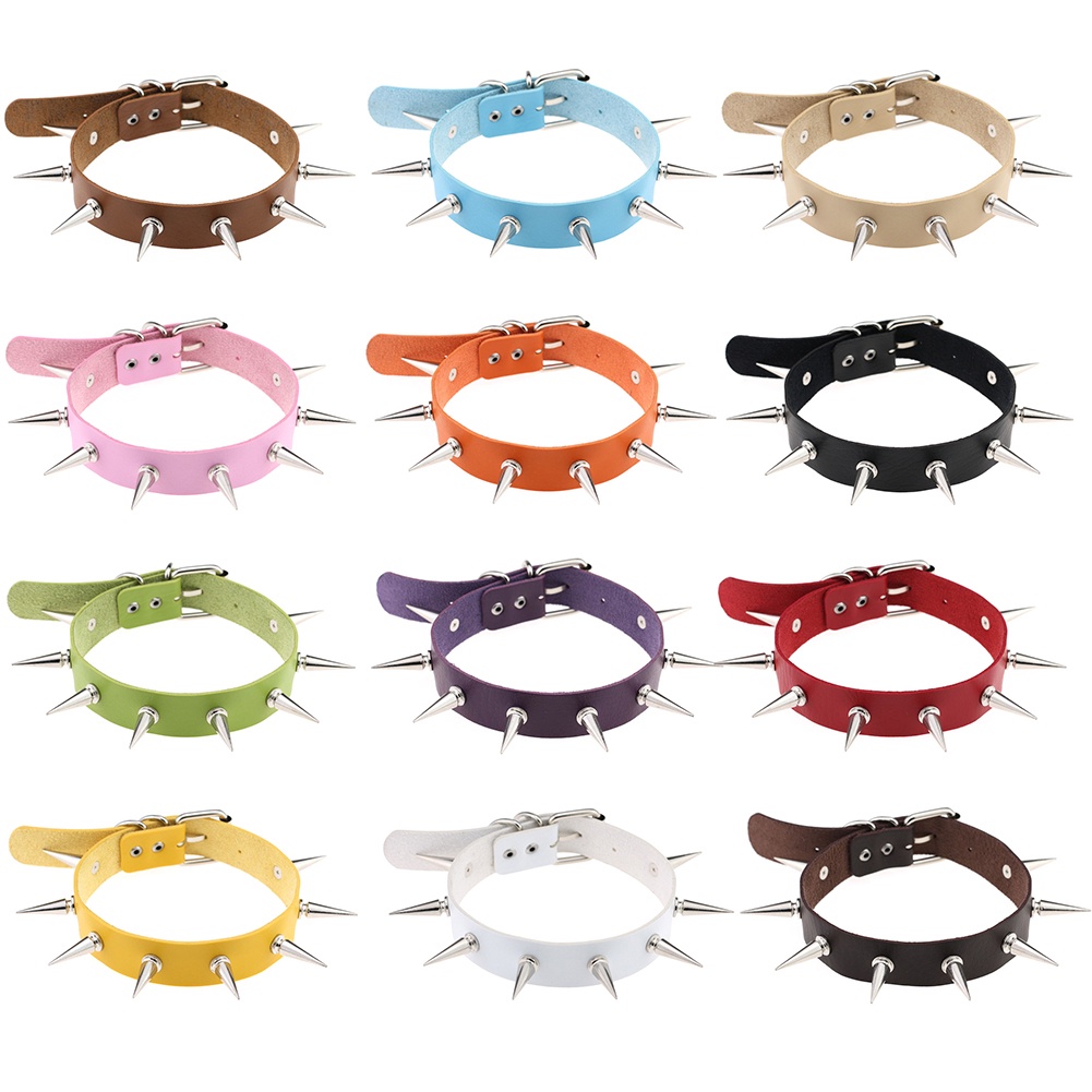 (Hàng Có Sẵn) VòNg Cổ Choker Giả Da ĐíNh Đinh Cá TíNh