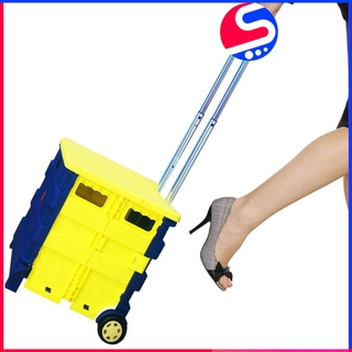 Xe đi chợ thông minh gấp gọn PackandRoll có bánh xe kéo, Thùng đựng đồ đa năng gấp gọn trên ô tô