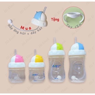 Nắp bật kèm đầu ống hút thay thế cho bình AV cổ rộng