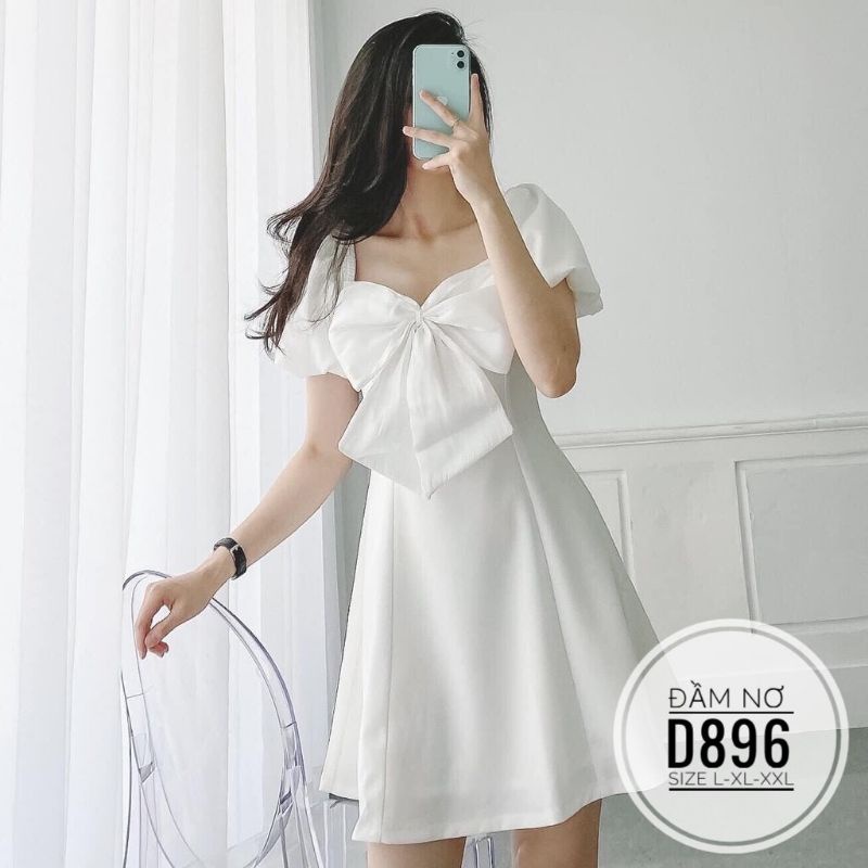 Đầm big size nơ từ 60kg-90kg