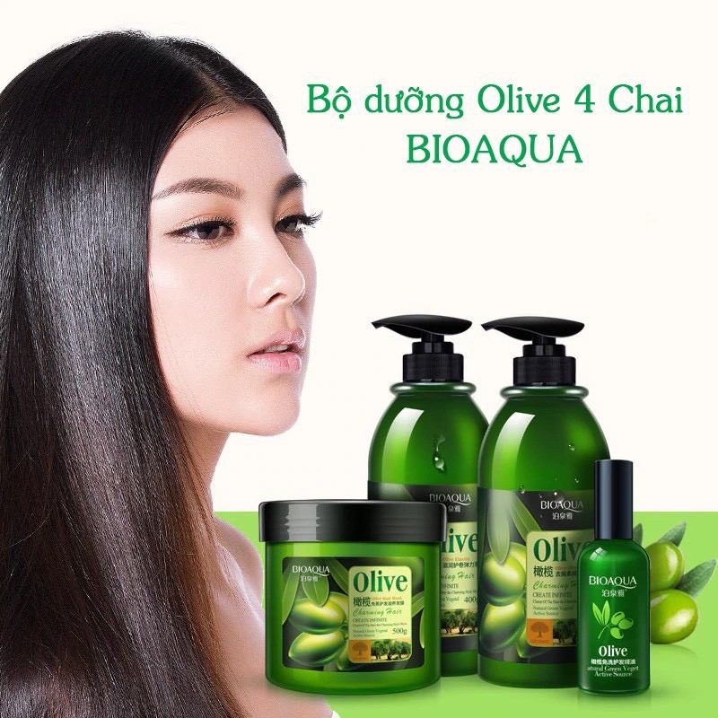 BỘ DẦU GỘI DẦU XẢ DẦU Ủ DƯỠNG TÓC OLIVE CỦA BIOAQUA | BigBuy360 - bigbuy360.vn