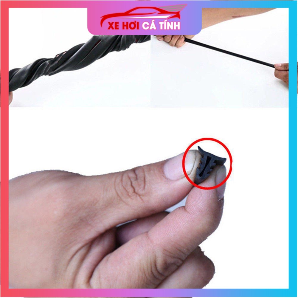 2m Gioăng cao su chữ T nẹp chân kính lái ô tô, phù hợp mọi loại xe