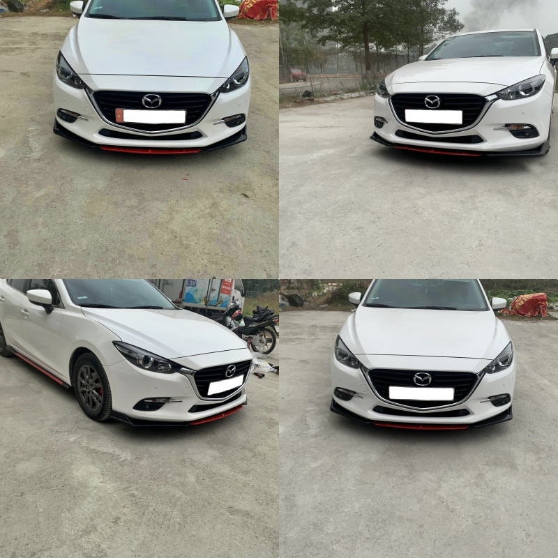 Cản trước thể thao 3 mảnh  cho xe mazda3 _3s các đời