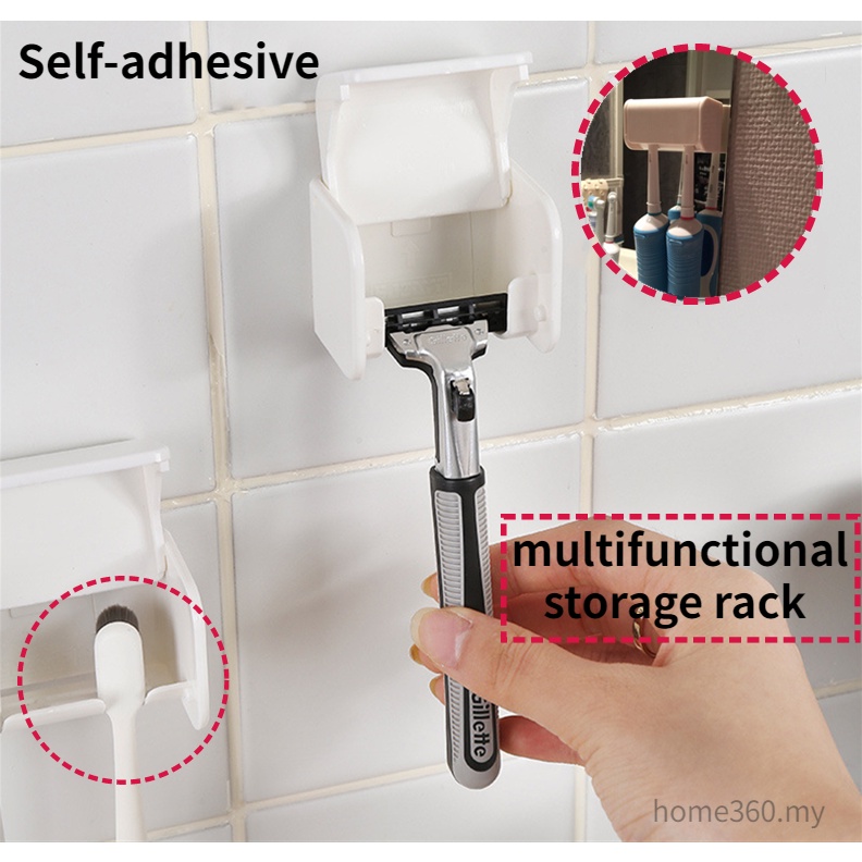 Giá để dao cạo râu/ phích cắm điện chống bụi gắn tường nhà tắm