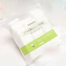 Bông Tẩy Trang Miniso Nhật Bản Túi Zip 180 Miếng mềm mịn