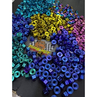ốc titan gr5 tán 5li 6li (nut titanium m5 m6)