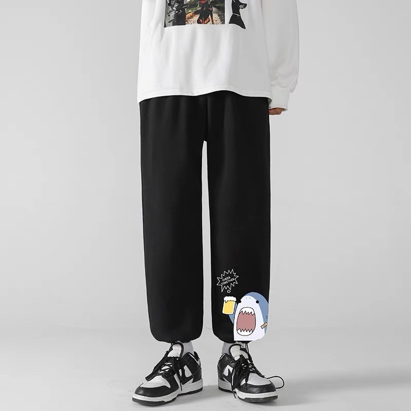 Quần LONGPANT Dây Rút Unisex Hoạ Tiết Cá Mập