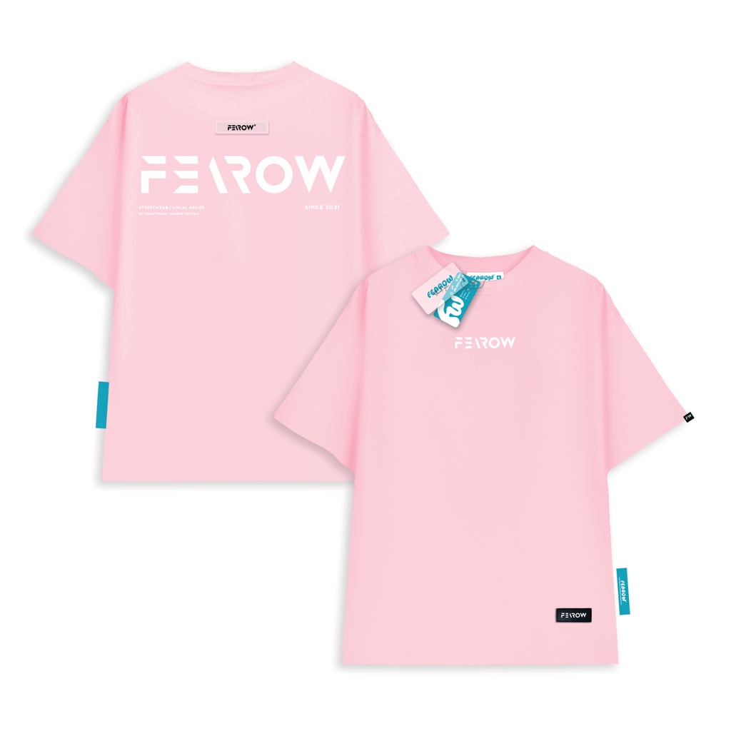 Áo thun nam nữ local brand unisex Fearow Signature / Màu Hồng - FW122