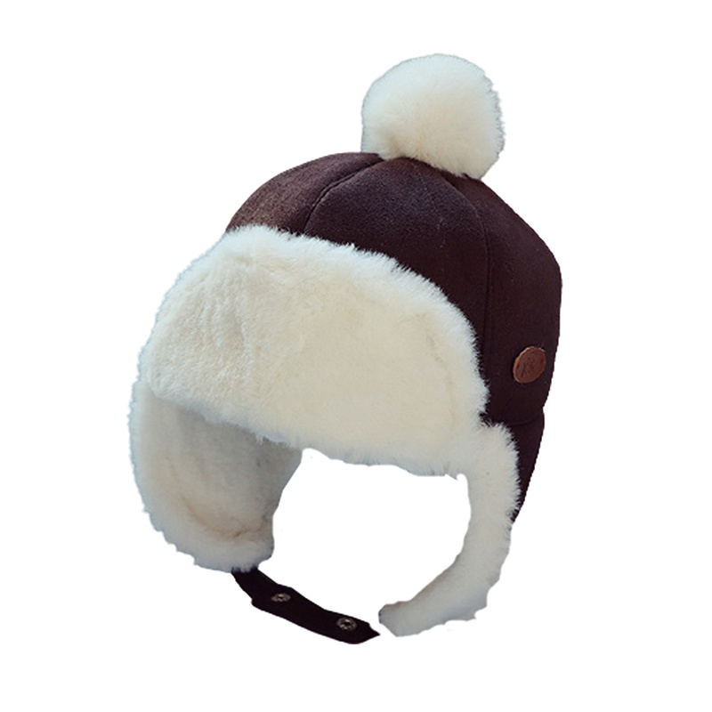 Mũ trượt tuyết bịt tai phủ lông giữ ấm thời trang mùa đông cho bé