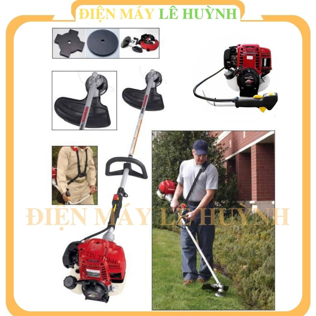 Máy cắt cỏ 4 thì Honda GX35 dây đeo lưng cắt phát cây cỏ cầm tay đa năng dùng cho gia đình giá rẻ