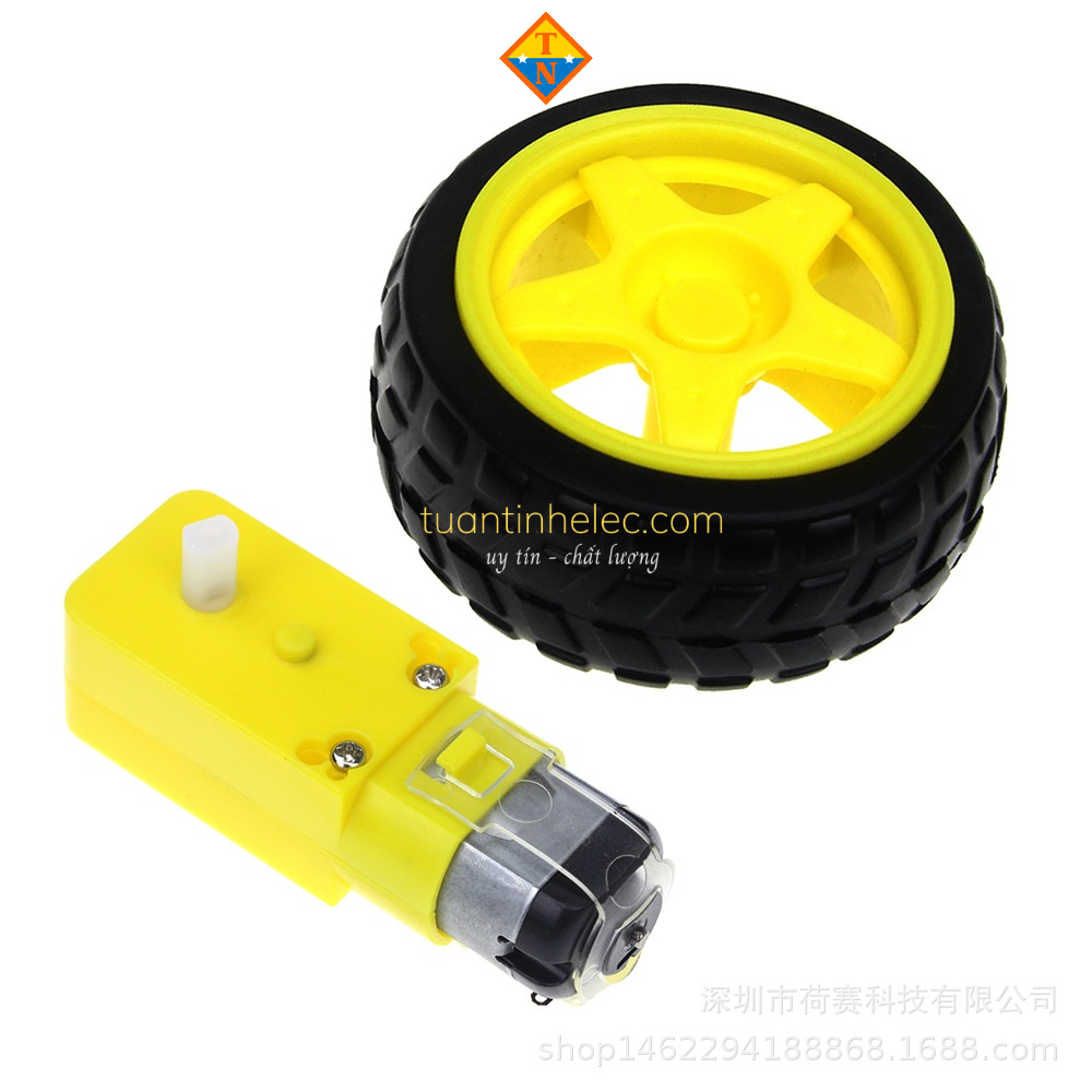 Động cơ giảm tốc màu vàng 3v-9v chế xe mô hình robot