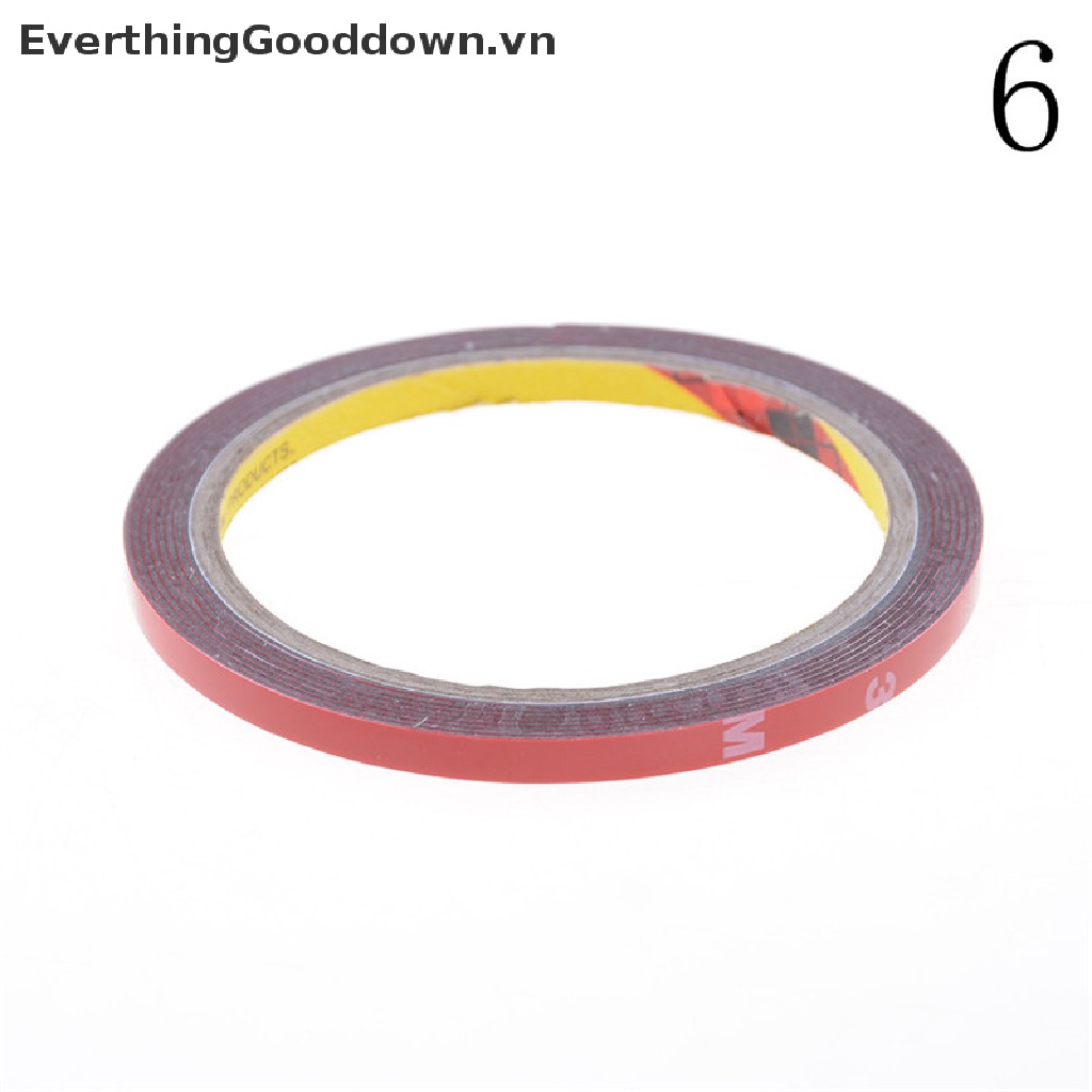 1 Miếng Dán Hai Mặt Bằng Xốp Acrylic Độ Dính Cao Màu Đỏ Cho Xe Hơi / Xe Tải