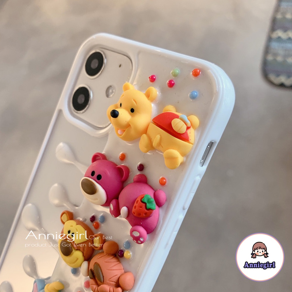 Ốp điện thoại tpu mềm hình gấu pooh 3D chống sốc cho iPhone 12 11 Pro Max X Xs Max Xr 8 7 Plus | BigBuy360 - bigbuy360.vn
