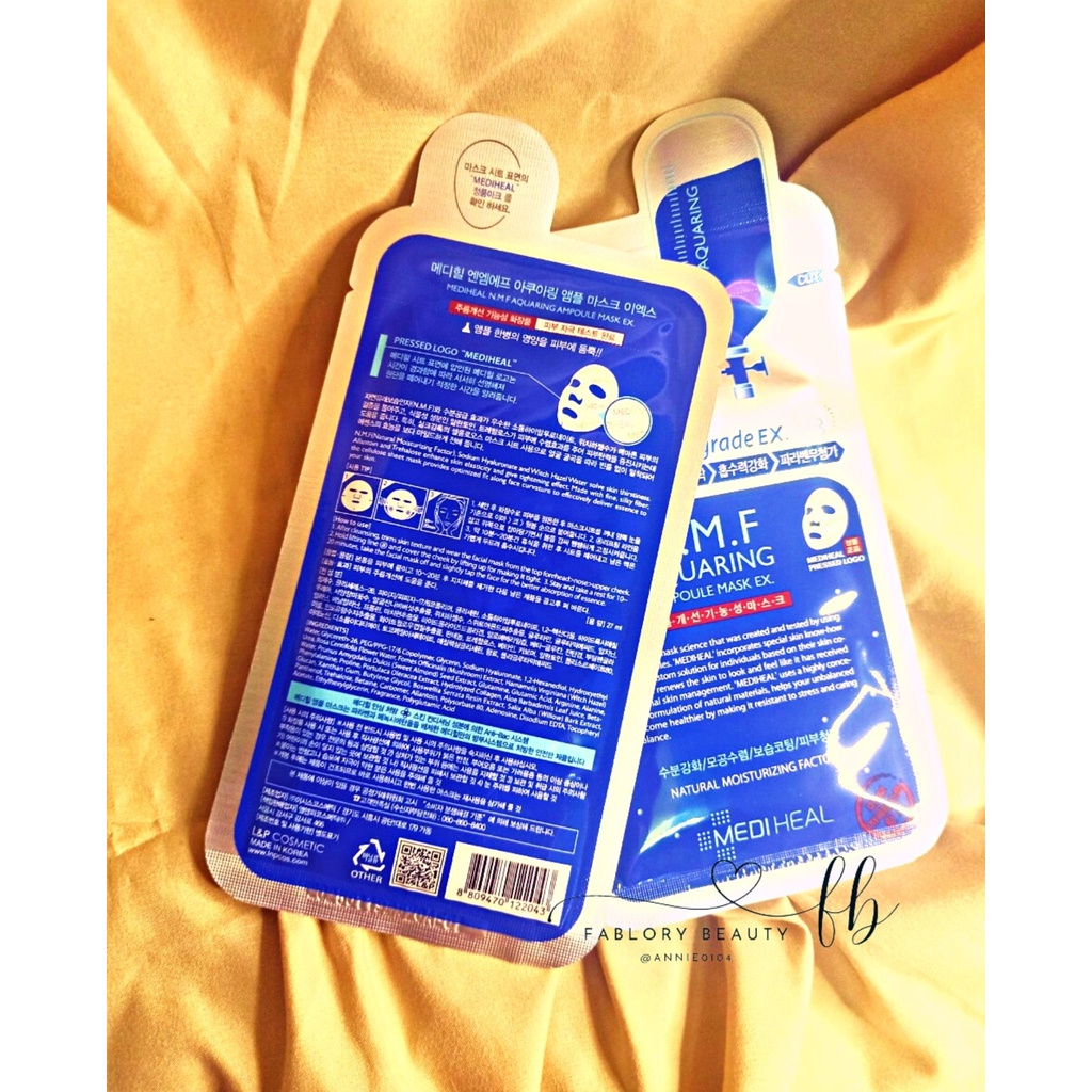 Mặt nạ MEDIHEAL NMF Aquaring Ampoule Mask cấp ẩm sâu, hỗ trợ se khít lỗ chân lông, da mềm mịn trắng sáng