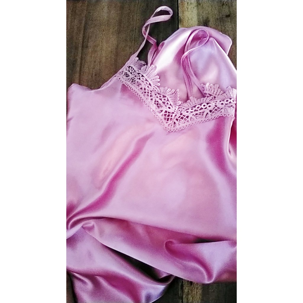 [Có  video sản  phẩm] Đầm ngủ/ váy ngủ vải phi bóng nhẹ phối cổ ren nữ tính, size 40-60kg | BigBuy360 - bigbuy360.vn