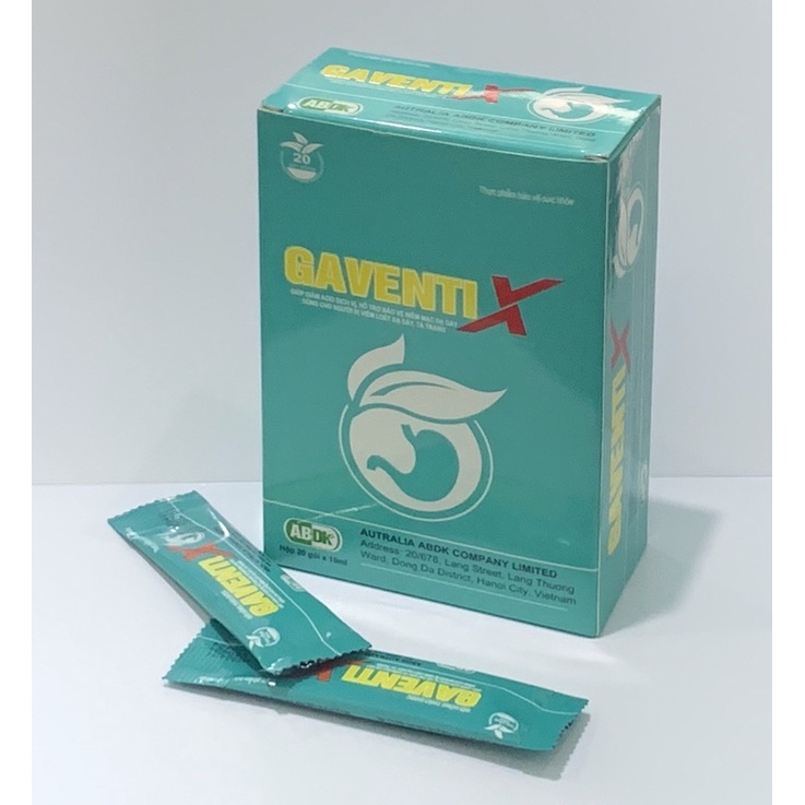 Gel dạ dày Gaventi X - Hỗ trợ Giảm đau dạ dày, ợ hơi, ợ chua, trào ngược