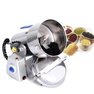 Máy xay công suất lớn - máy nghiền bột gạo khô, xay tinh bột nghệ ngũ cốc tam thất có nắp gài inox