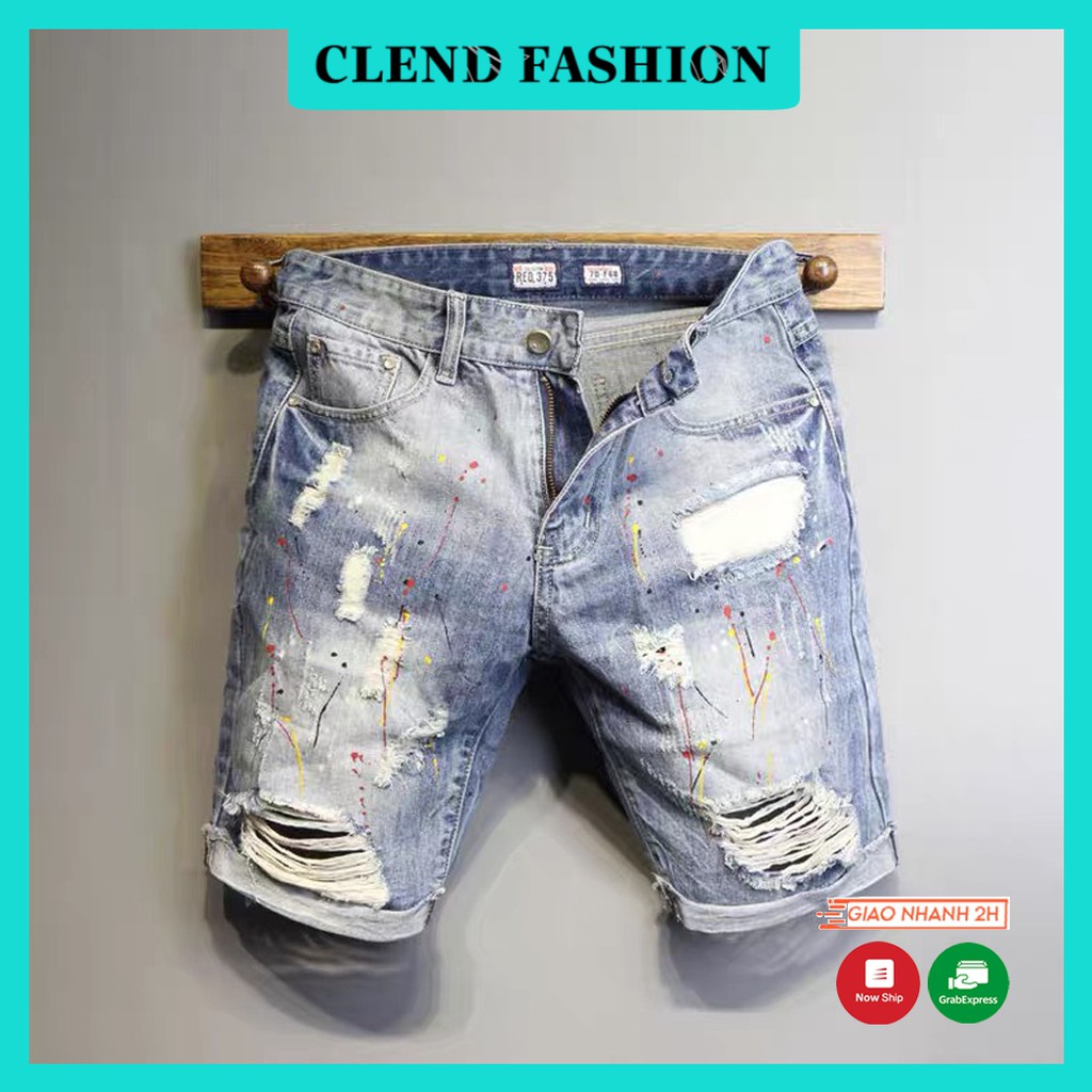 Quần Short , Quần Sọt Jean Nam Clend Fashion Chất Liệu Demin Co giãn Thoáng Mát Thời Trang Cao Cấp KV35