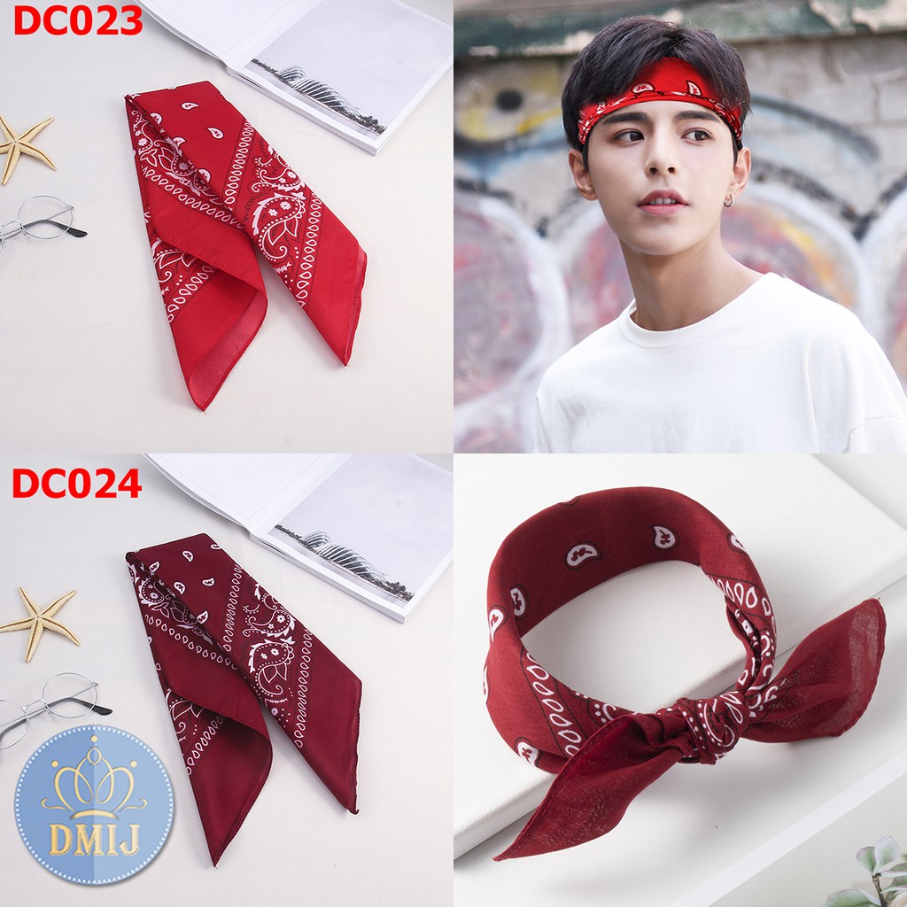 [Mã FAMARAL2 giảm 10K đơn 50K]Khăn turban bandana headband 20 màu thời trang cho nam nữ