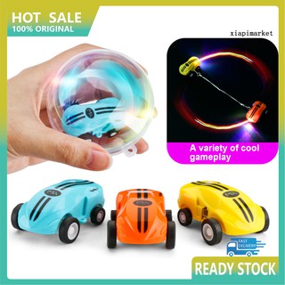 WJ_Mini Rechargeable Stunt Car 360 Degree Rotating Pocket Racer with LED Light Toy