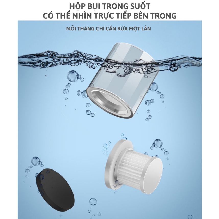 [HÀNG TỐT - LOẠI 1] Máy hút bụi cầm tay không dây, máy hút bụi giường nệm loại bỏ 99.9% mạt và vi khuẩn