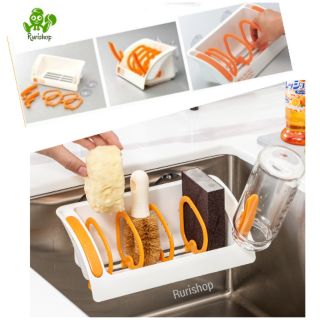 Giá để chai rửa chén bát, miếng rửa chén bát thông minh inomata