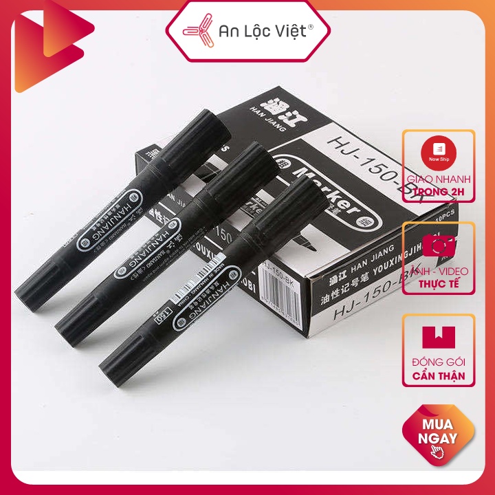 Bút Lông Dầu Đa Dạng Màu Sắc HJ-150-BK 2 Đầu Lớn