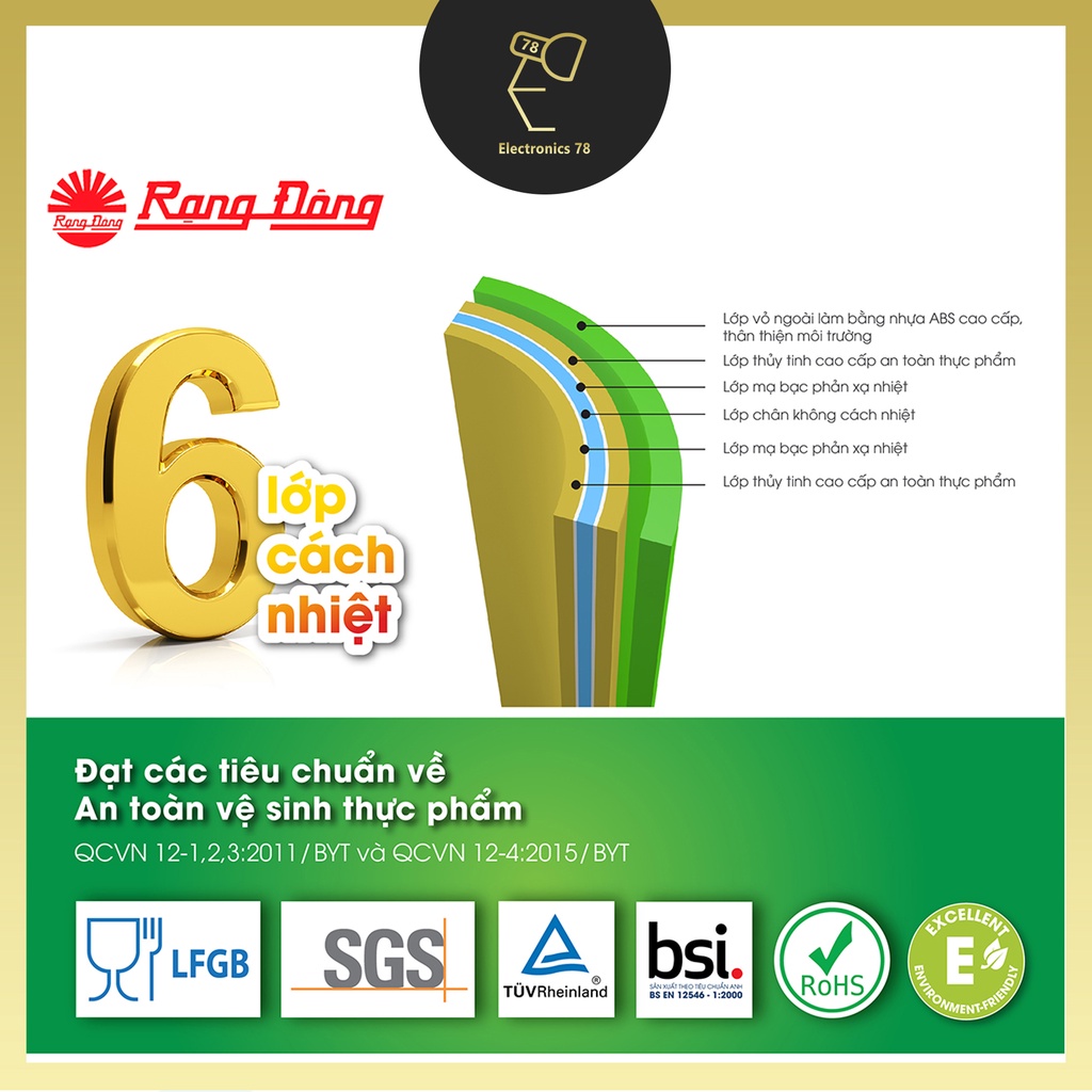 Phích pha trà, giữ nhiệt Rạng Đông - 1542 N2.E