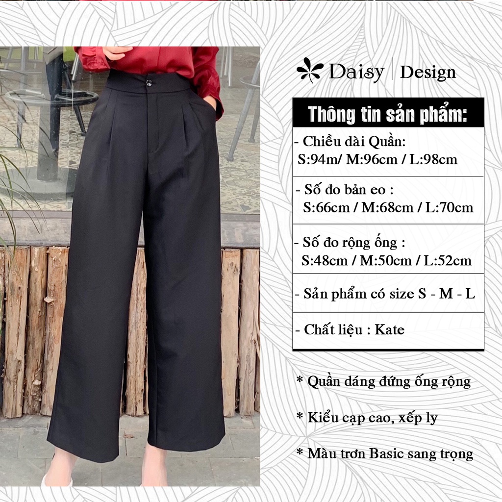 Quần âu Culot cạp cao xếp ly thiết kế by Daisy