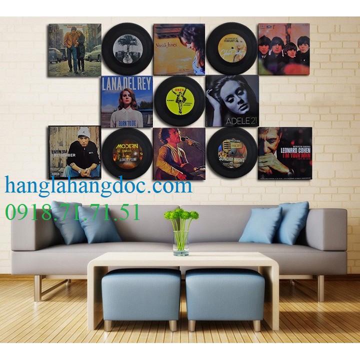 Đĩa than mô hình đường kính 30cm, trang trí decor phong cách vintage, retro,... cổ điển độc đáo